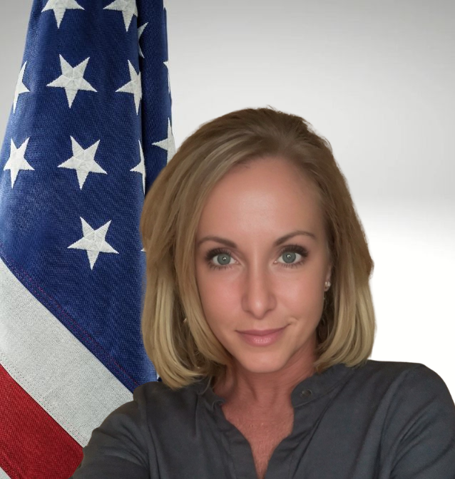 candi_spitz_new_pic_061025 Candi Spitz of Project Lifesaver in front of American flag